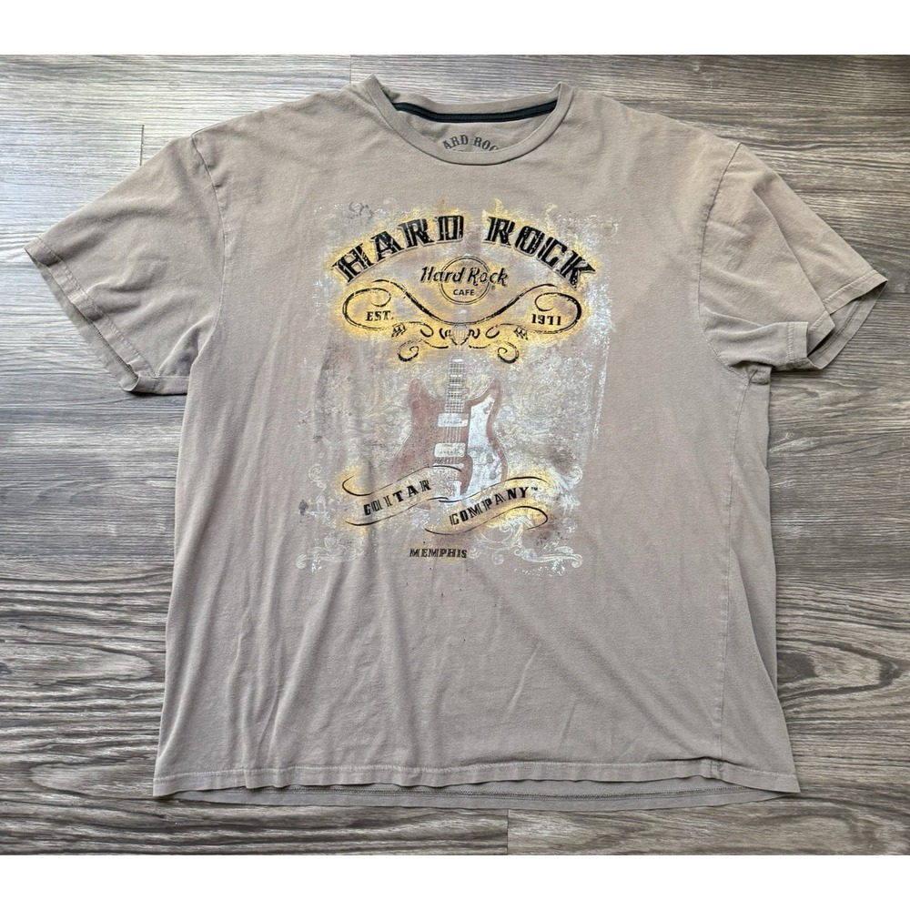 SOLD
 Cafe Distressed Graphic Tee Guitar Grunge Streetwear Vintage Indie XXL